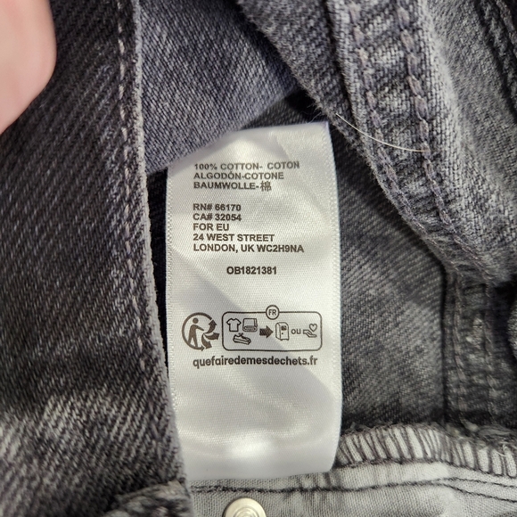 NWT BDG Urban Outfitters Jeans Mens 28/30 Black Stone Wash Skate Fit Whiskering - Picture 10 of 15